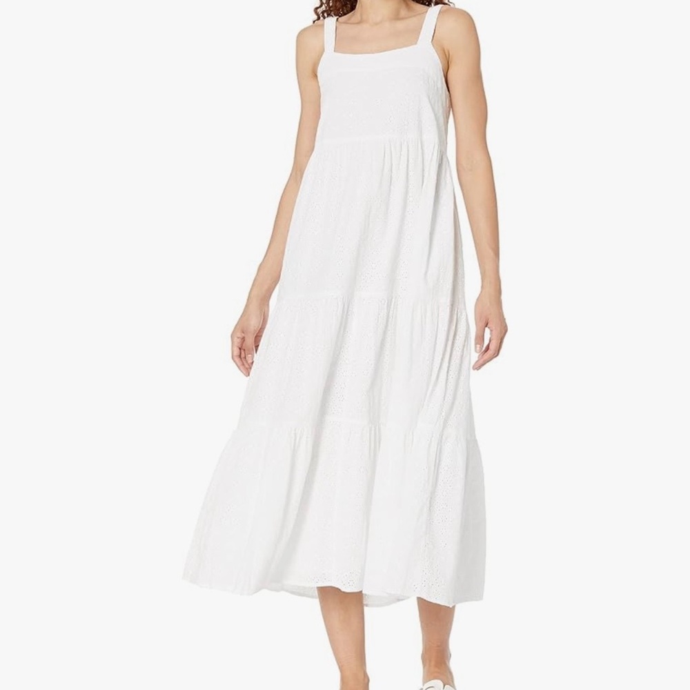White Maxi Sundress with Square Neck